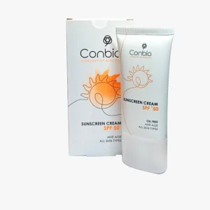 کرم ضدآفتاب بی رنگ کانبیو مدل Oil Free مناسب انواع پوست حجم 50 میلی لیتر