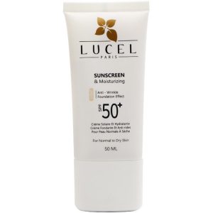 لوسل کرم ضد آفتاب و مرطوب کننده مناسب پوست معمولی و خشک +SPF50 رنگ لایت(روشن)