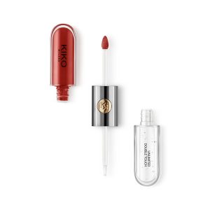 رژ لب مایع به همراه برق لب رنگ قرمز آلبالویی شماره 107 کیکو KIKO